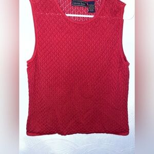 *2 for 12* Women’s Size Large Red Vintage Laura Scott Sweater Vest